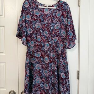 Rebecca Minkoff Floral Short Sleeve Dress Size XL